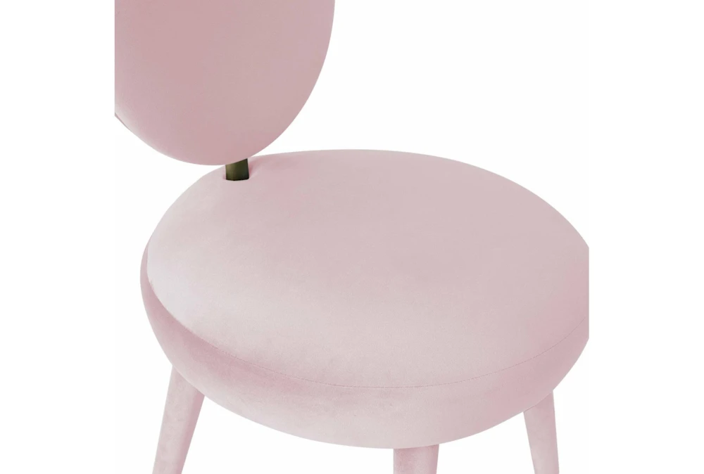 Viola Bubblegum Velvet Dining Chair - Image 3