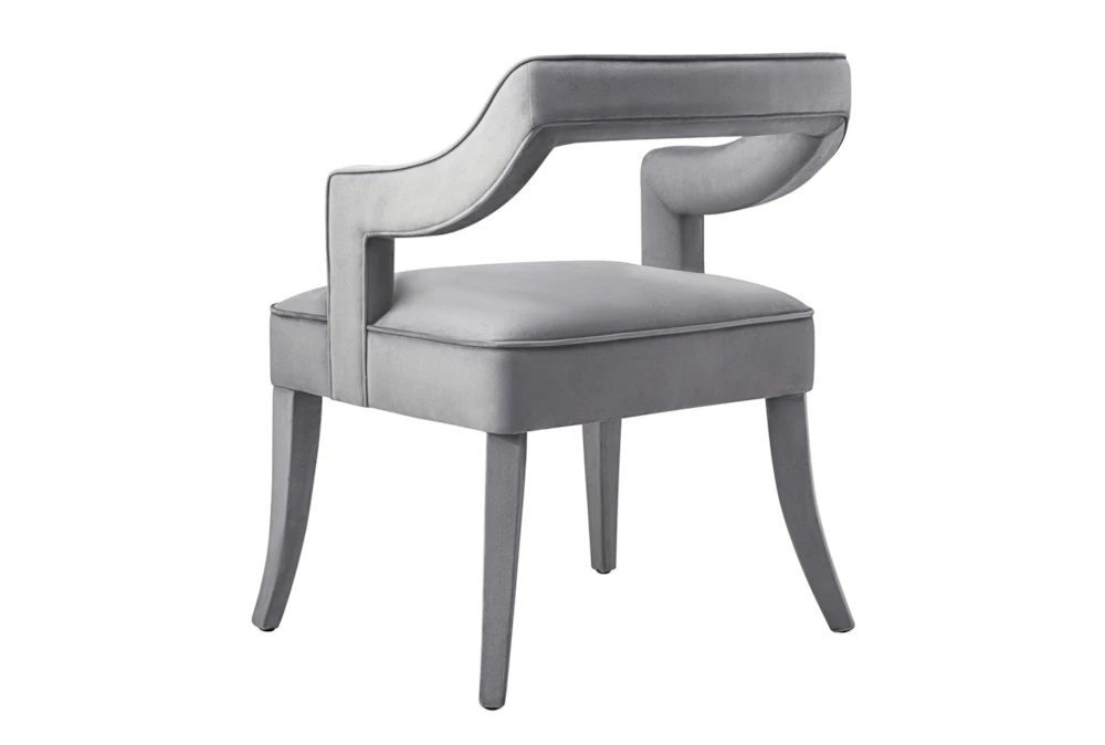 Natasha Grey Velvet Dining Chair - Image 6
