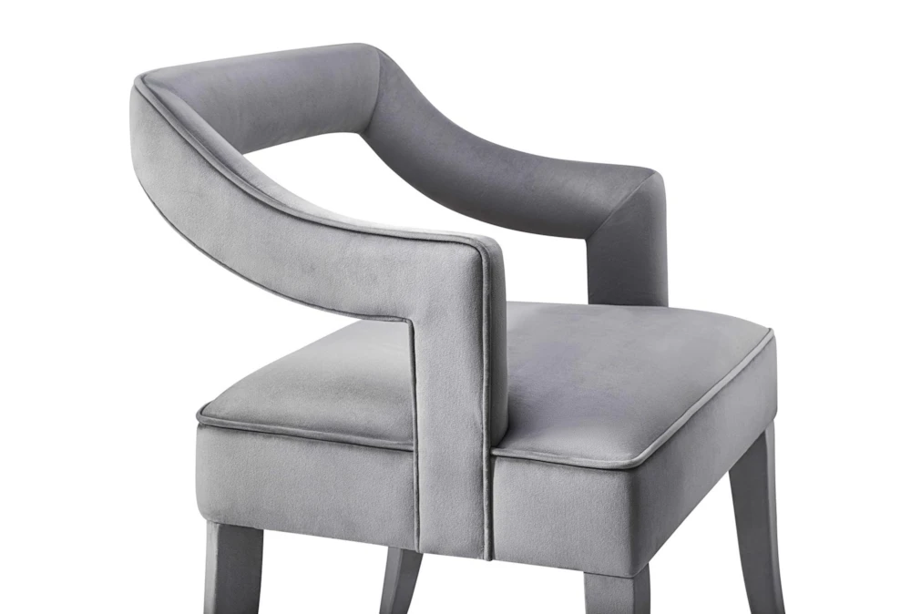 Natasha Grey Velvet Dining Chair - Image 4