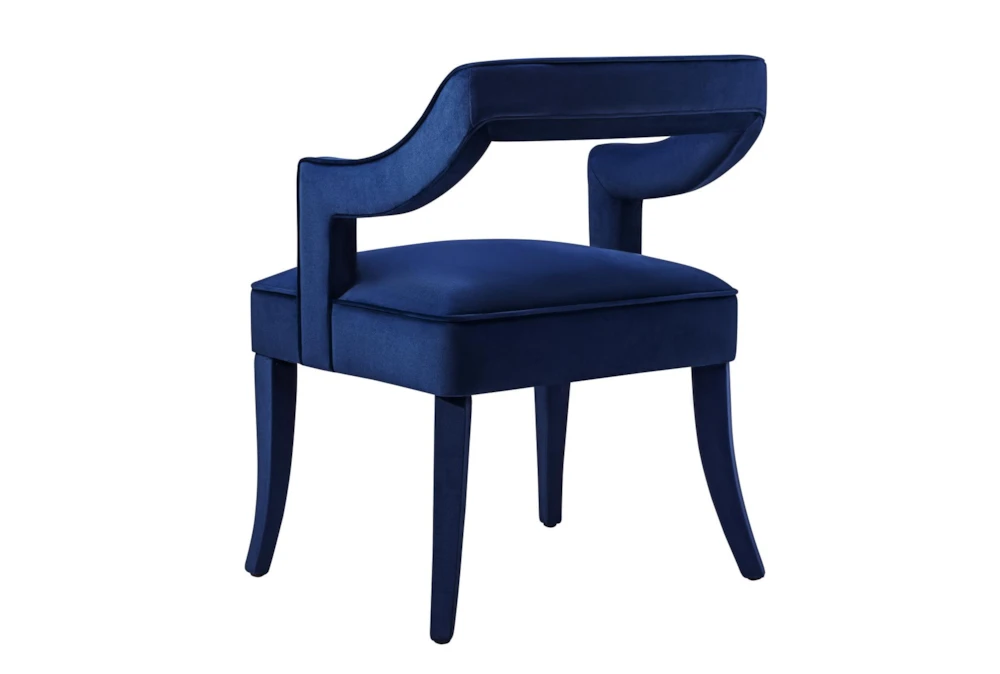 Natasha Navy Velvet Dining Chair - Image 5