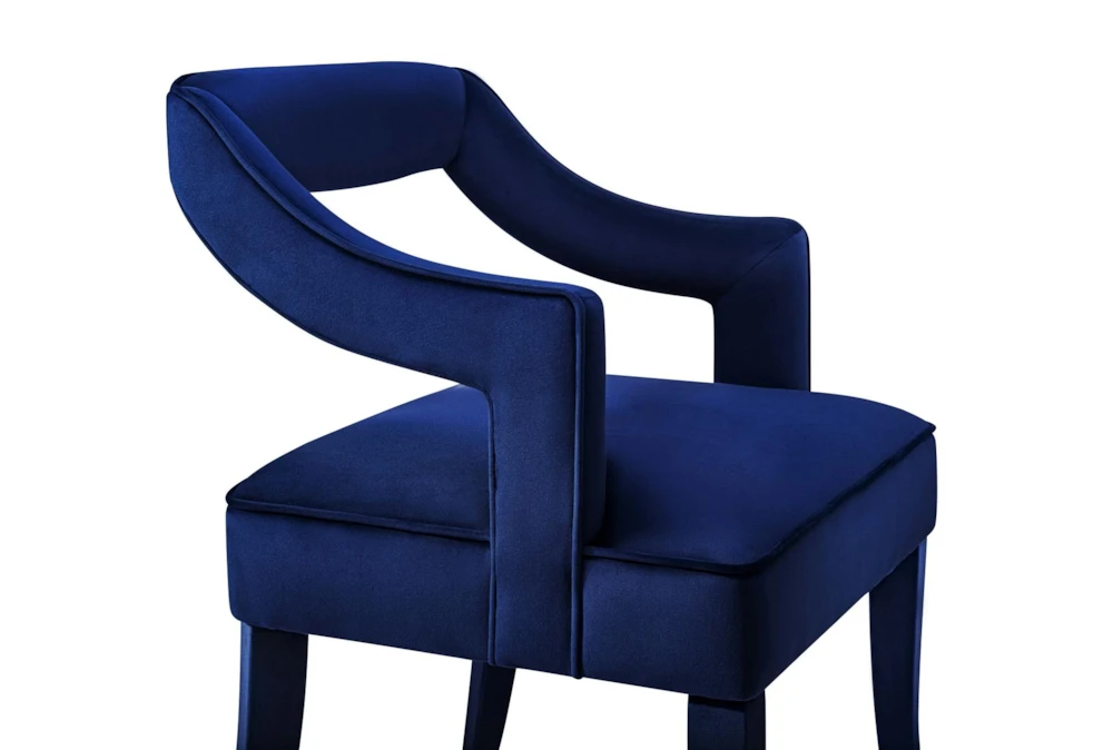 Natasha Navy Velvet Dining Chair - Image 3