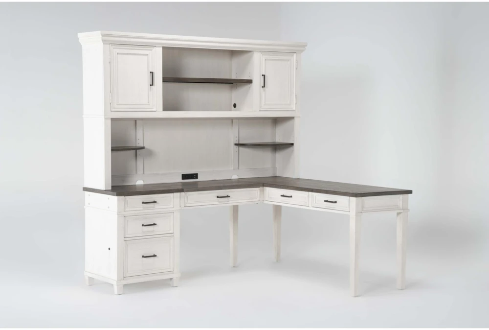 Aberdeen 4 Piece Modular L-Shaped Desk With Hutch