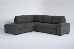 Flinn 103" 2 Piece Convertible Sleeper Sectional With Left Arm Facing Storage Chaise