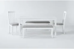 Gia 64" Dining With 2 Benches Set For 6