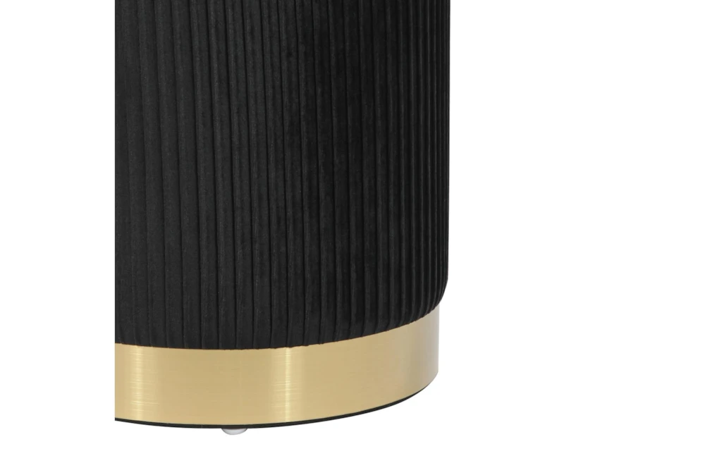 Vivien Black Velvet Storage Ottoman - Image 5