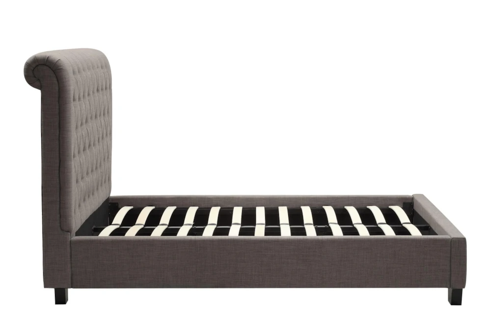 Upholstered Grey Tufted Queen Platform Bed - Image 3