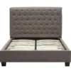 Upholstered Grey Tufted Queen Platform Bed