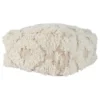 24X24 Sand + Ivory Diamond Fringe Pouf