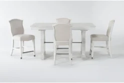 Martin 66" Counter With Upholstered Stools Set For 4