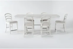 Martin 66" Counter With Wood Back Counter Stools Set For 6