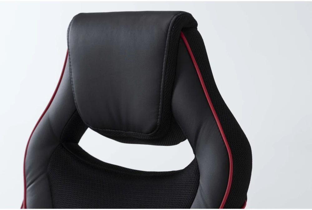 Theory Black Gaming Chair With Red Trim - Image 7