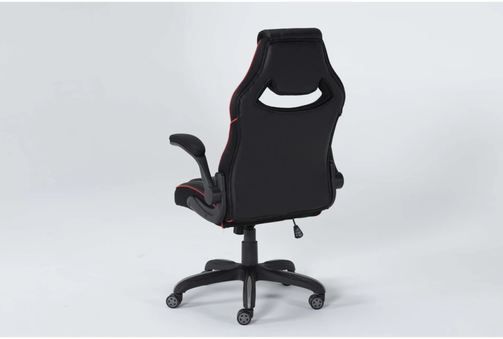 Theory Black Gaming Chair With Red Trim - Image 4