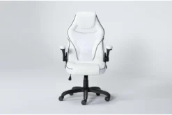 Theory White Gaming Chair With Black Trim