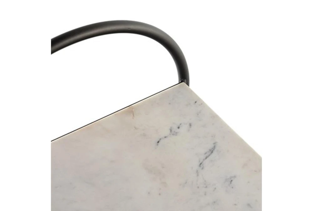 Metal + Marble 3 Tier Accent Table - Image 7