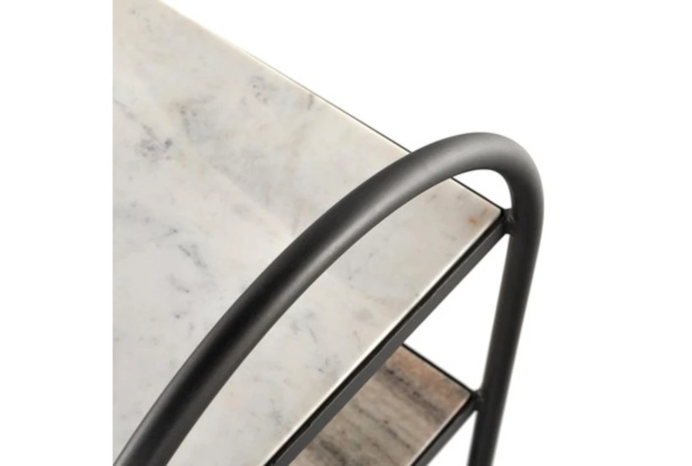Metal + Marble 3 Tier Accent Table - Image 8