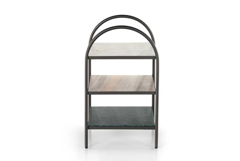 Metal + Marble 3 Tier Accent Table - Image 3