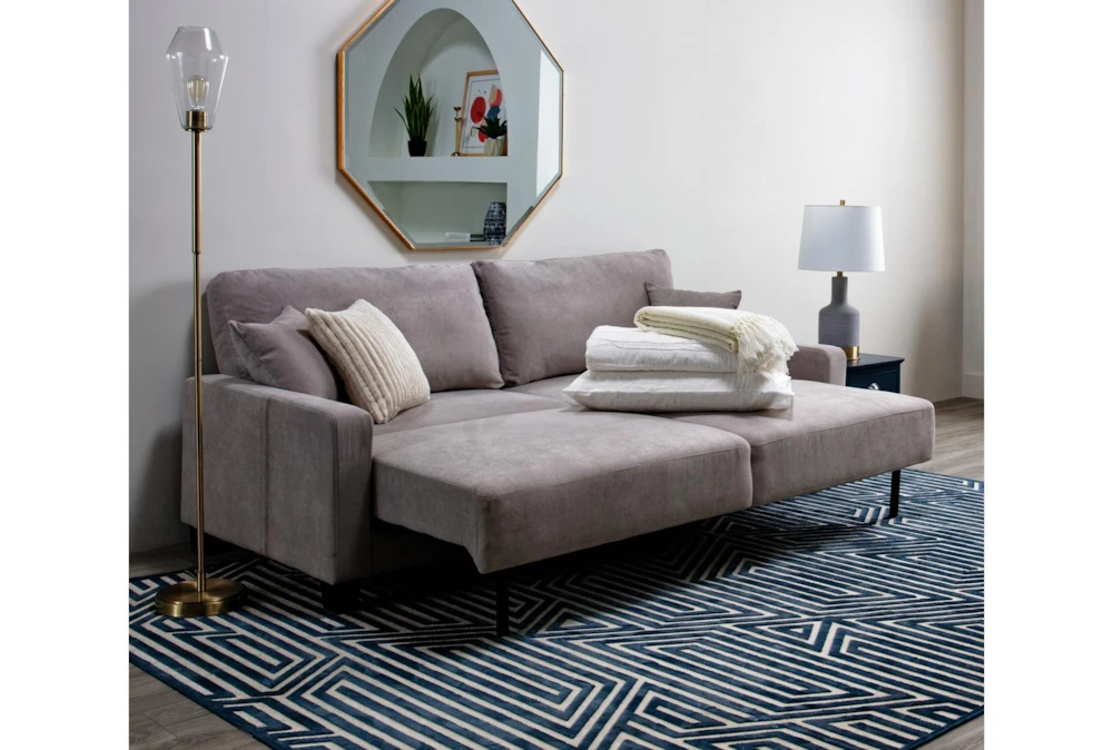 Pascal II Light Gray 91" Queen Convertible Sofa Sleeper - Image 10