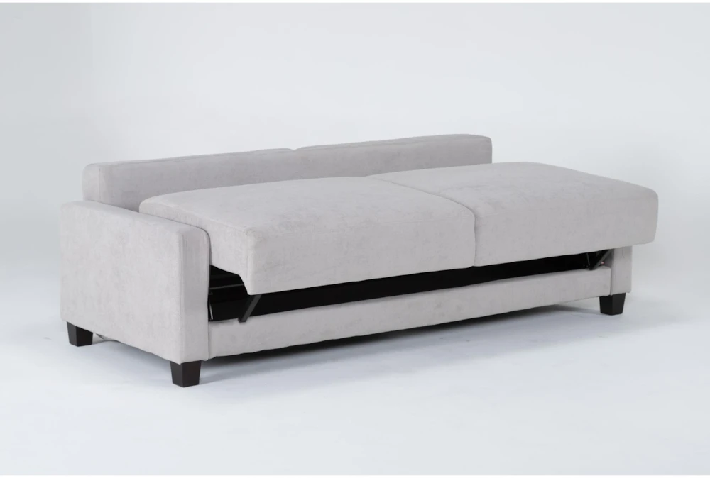 Pascal II Light Gray 91" Queen Convertible Sofa Sleeper - Image 3