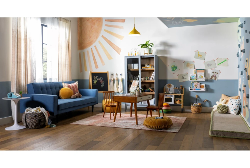 Petula II Blue 85" Convertible Sofa Bed - Image 8