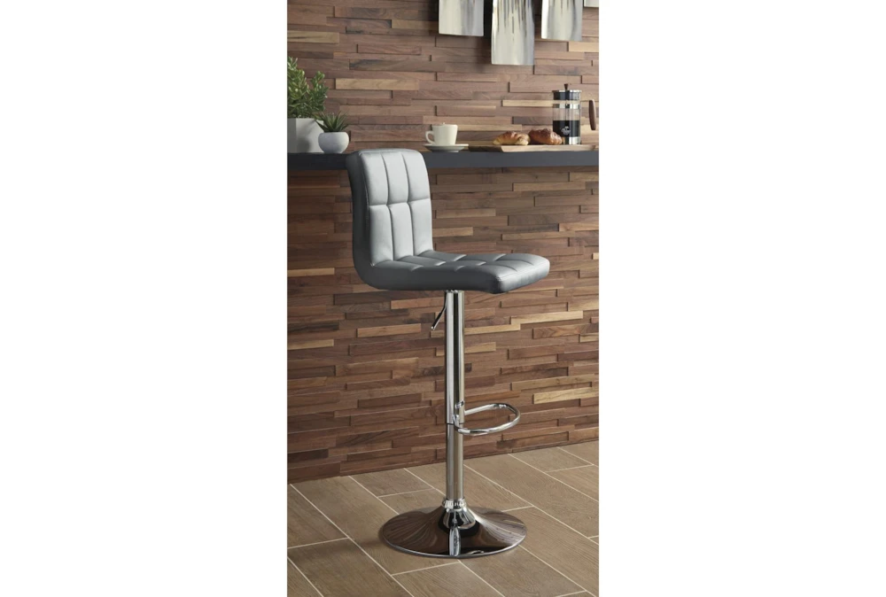 Alyssa Gray Adjustable Swivel Bar Stool - Image 2
