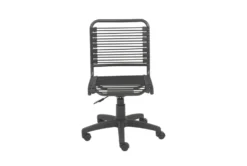 Uppsala Black And Graphite Low Back Bungee Desk Chair