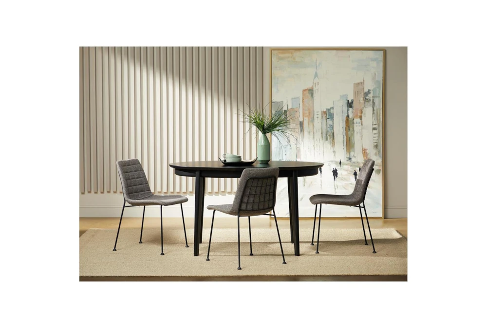 Weber Matte Black 54" Oval Dining Table - Image 5