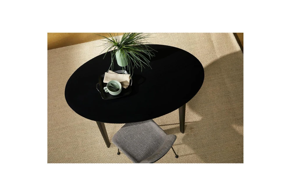 Weber Matte Black 54" Oval Dining Table - Image 6