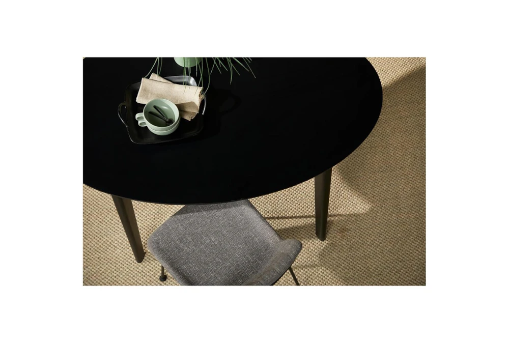 Weber Matte Black 54" Oval Dining Table - Image 7