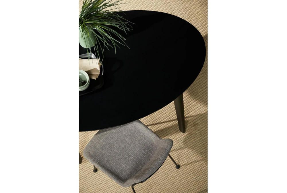 Weber Matte Black 54" Oval Dining Table - Image 8