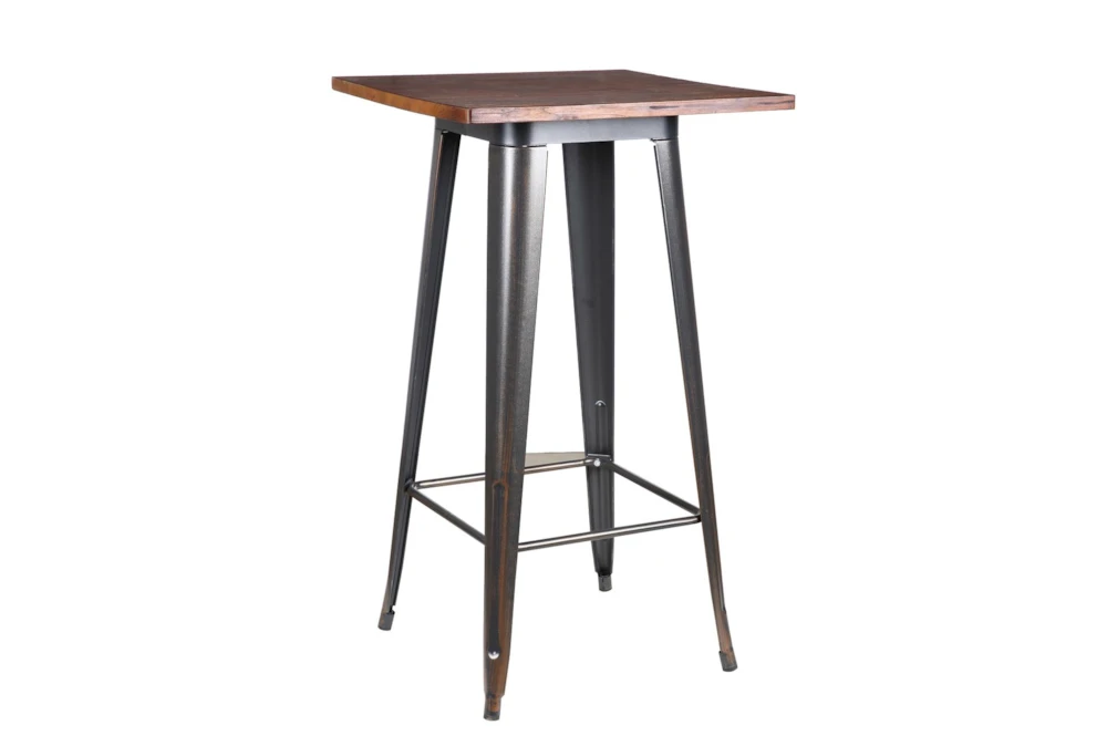 Weisman Antique Black And Walnut 41" Bar Table - Image 2