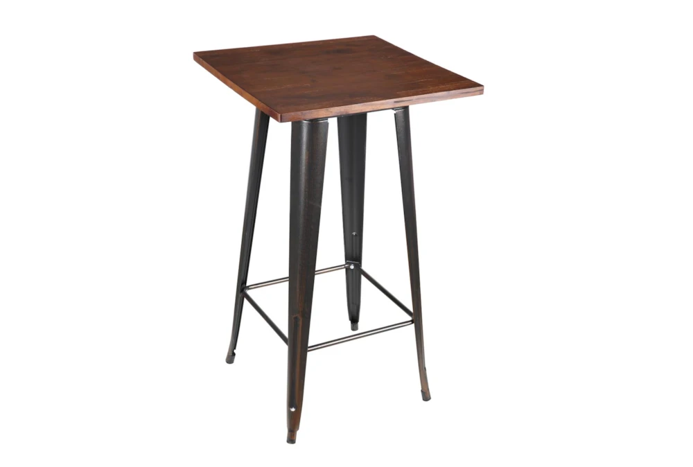 Weisman Antique Black And Walnut 41" Bar Table - Image 3