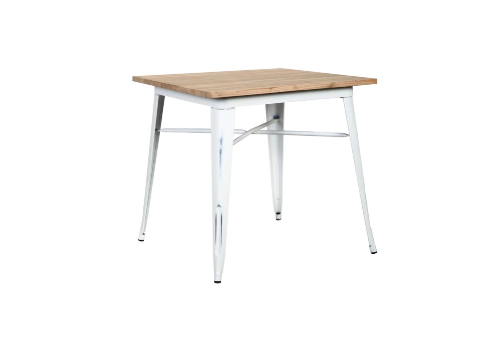 Weisman Antique White And Natural 32" Square Dining Table - Image 2