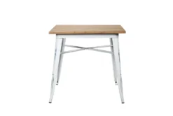 Weisman Antique White And Natural 32" Square Dining Table