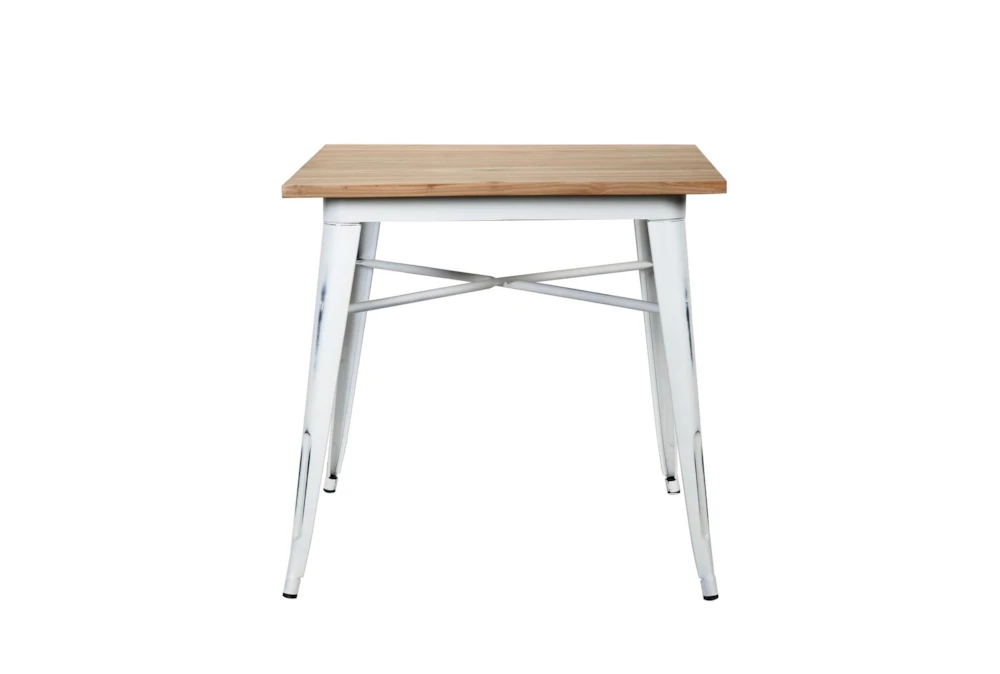 Weisman Antique White And Natural 32" Square Dining Table