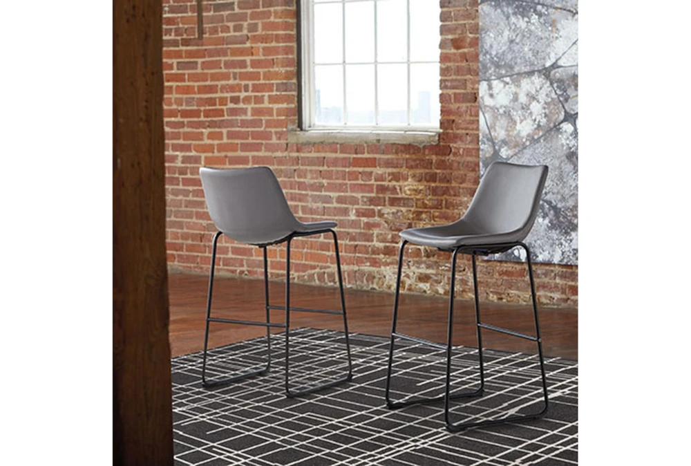 Edison Grey 29" Bar Stool Set Of 2 - Image 2