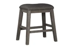 Cate Antique Gray Backless 24" Counter Stool Set Of 2