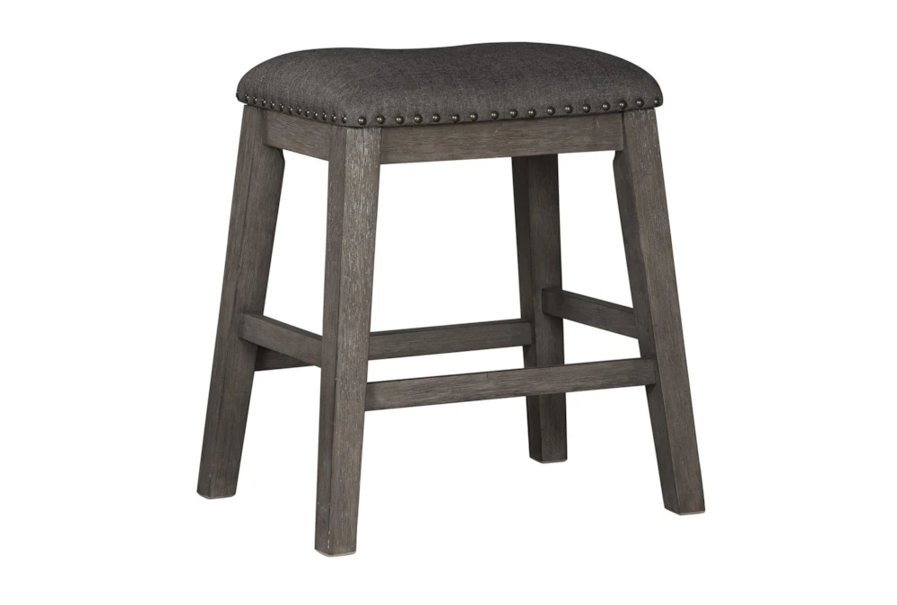 Cate Antique Gray Backless 24" Counter Stool Set Of 2