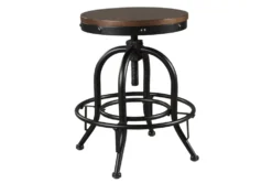 Emerson Brown Backless Adjustable Swivel 24" Counter Stool Set Of 2