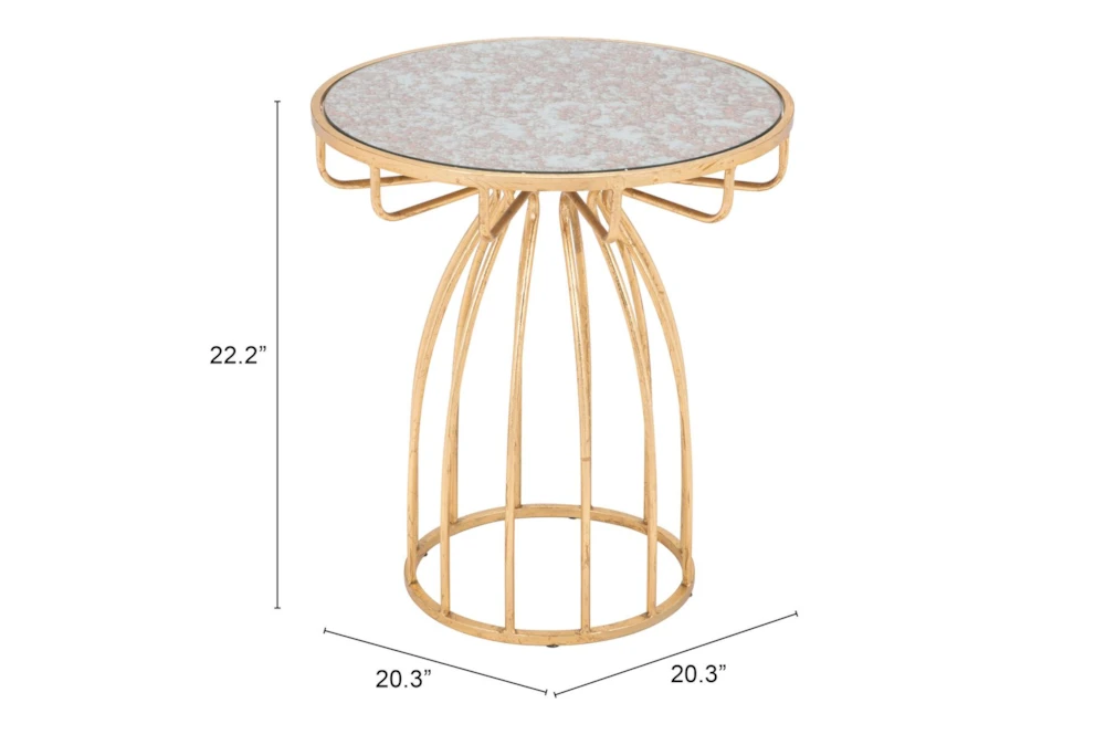 Mirror & Gold Accent Table - Image 6
