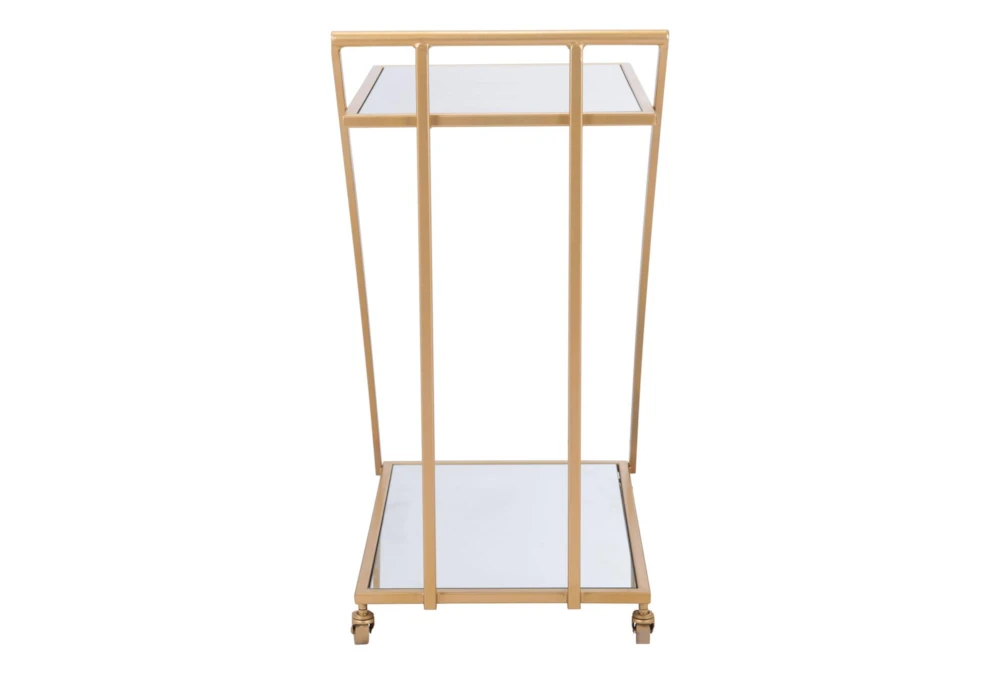 Mirror & Gold Bar Cart - Image 4