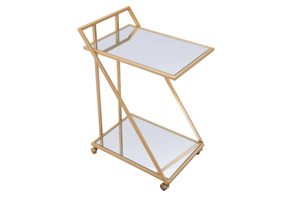 Mirror & Gold Bar Cart - Image 6