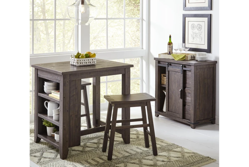 Pepper Creek Barnwood 36" Counter Set For 2