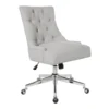 Amber Grey Tufted Rolling Office Chair