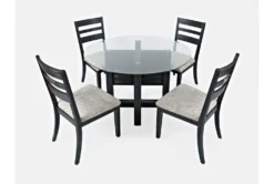 Zachar Charcoal 48" Dining Set For 4