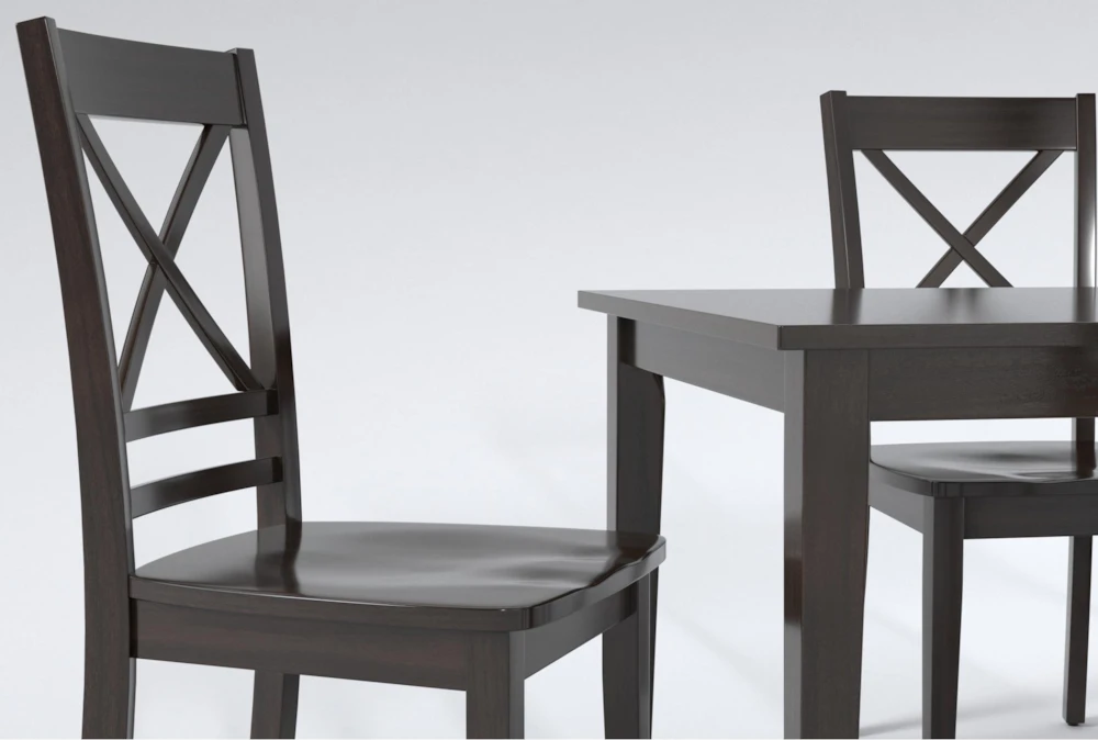 Kendall Espresso 60" Dining With X Back Chairs Set For 4 - Image 5