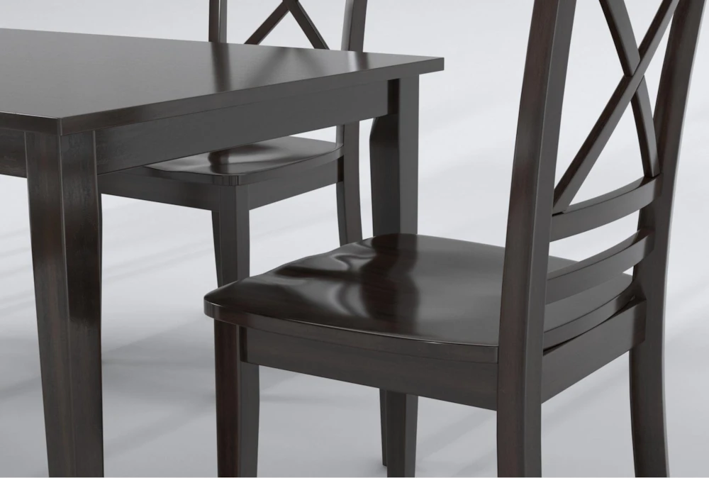 Kendall Espresso 60" Dining With X Back Chairs Set For 4 - Image 6