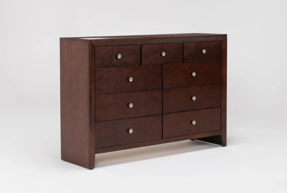 Eva Brown 9 Drawer Dresser - Image 3
