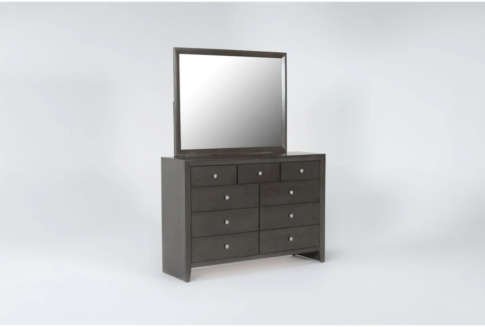 Eva Grey 9 Drawer Dresser/Mirror - Image 2