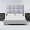 Boswell California King Upholstered Storage 3 Piece Bedroom Set With 2 Pierce Espresso 3-Drawer Nightstands