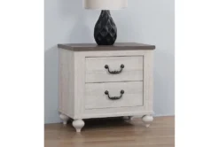 Emelia 2 Drawer Nightstand Vintage Linen